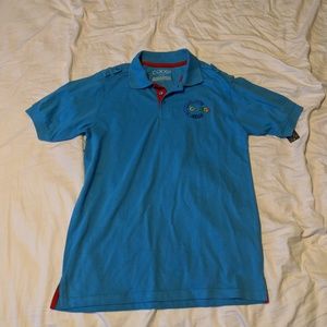 NWT Coogi Men's Blue Logo Polo Short Sleeve Large